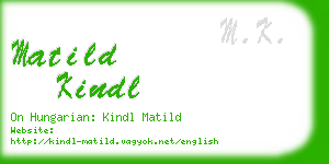 matild kindl business card
